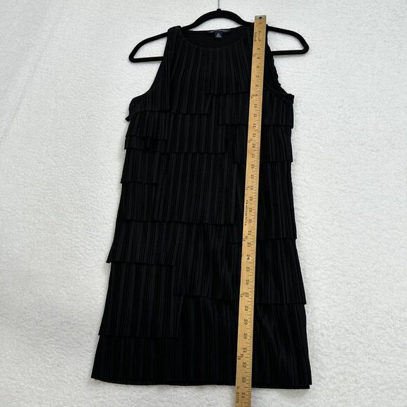 Banana Republic Women's Artsy Flapper Layered Texture Shift Dress XS Black EUC - Picture 8 of 11